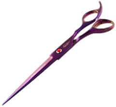 Enzo Kadeřnické Nůžky Na Stříhání Srsti 7.0 Offset Rovné Purple