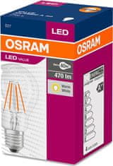 Osram LED žárovka E27 A60 Filament 4W = 40W 470lm 2700K Teplá bílá