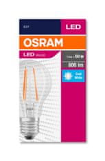 Osram LED žárovka E27 A60 Filament 7W = 60W 806lm 4000K Neutrální bílá