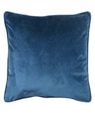 Uniglob Dekorační velurový polštář tmavě modrý 45 x 45 cm