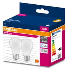 Osram 2x LED žárovka E27 A60 4,9W = 40W 470lm 6500K Studená bílá