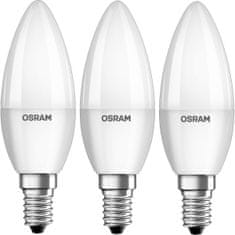 Osram 3x LED žárovka E14 SVÍČKA 4,9W = 40W 470lm 3000K Teplá bílá