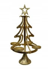 Concord Vánoční držák na čajovou svíčku zlatý 55 cm
