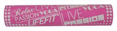LIFEFIT Podložka YOGA MAT TPE, 183x61x0,4cm, růžová