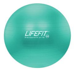 LIFEFIT Gymnastický míč ANTI-BURST 55 cm, tyrkysový