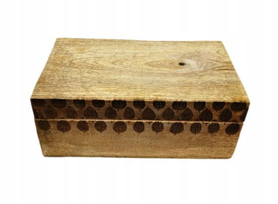 Koopman Dřevěná kazeta hnědá krabice 18 cm