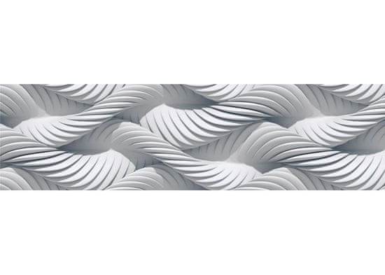 AG Design 3D bílá pletená lana, samolepící bordura 5 m x 13,8 cm, WB 8228
