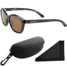 Polarized Brýle sluneční 206 - obroučky hnědá kamufláž / skla hnědá / polarizační skla / pouzdro a utěrka