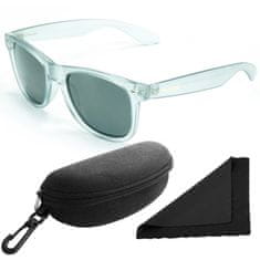 Polarized Brýle sluneční 257 - obroučky průhledné / skla tmavá / polarizační skla / pouzdro a utěrka