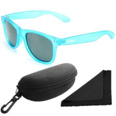 Polarized Brýle sluneční 257 - obroučky tyrkysové / skla tmavá / polarizační skla / pouzdro a utěrka