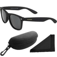 Polarized Brýle sluneční 257 - obroučky černé / skla tmavá / polarizační skla / pouzdro a utěrka