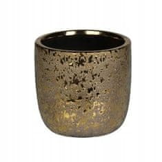 Uniglob Zlaté dekorativní keramické pouzdro 12 cm Guld