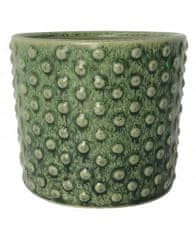 Uniglob Keramický obal na květináč zelený 12 cm