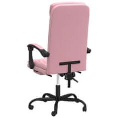 Greatstore Polohovací kancelářská židle růžová samet