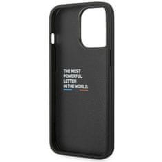 Bmw BMHCP14X22PTDK hard silikonové pouzdro iPhone 14 PRO MAX 6.7" black Leather Stamp Tricolor