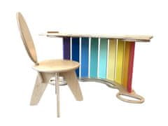 Elis Design Set - dětský stoleček z Montessori houpačky 6in1 smile fresh s židličkou