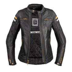 W-TEC Dámská kožená moto bunda Stripe Lady Barva černá, Velikost L