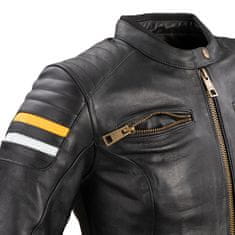 W-TEC Dámská kožená moto bunda Stripe Lady Barva černá, Velikost L