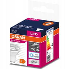 Basic 10x LED žárovka GU10 4,5W = 50W 350lm 6500K OSRAM