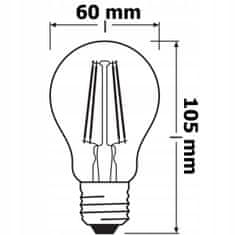 Osram Stmívatelná LED žárovka E27 A60 5,8W = 60W 806lm 2700K Teplá bílá FILAMENT