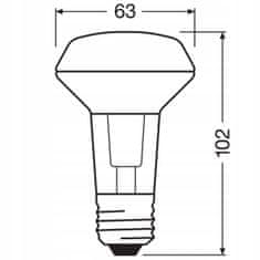 Osram LED žárovka E27 R63 4,3W = 60W 350lm 2700K Teplá bílá