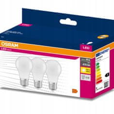 Osram 3x LED žárovka E27 A60 4,9W = 40W 470lm 2700K Teplá bílá