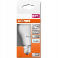 Osram LED žárovka E27 A60 4,9W = 40W 470lm 6500K Studená bílá