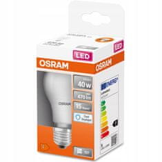 Osram LED žárovka E27 A60 4,9W = 40W 470lm 6500K Studená bílá