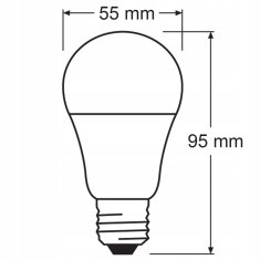 Osram 3x LED žárovka E27 A60 4,9W = 40W 470lm 4000K Neutrální bílá
