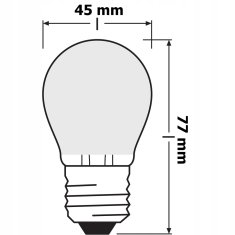 Osram LED žárovka E27 P45 2,5W= 25W 250lm 2700K Teplá bílá FILAMENT