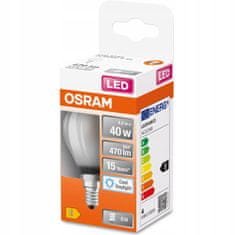 Osram LED žárovka E14 P45 4W = 40W 470lm 6500K Studená bílá FILAMENT