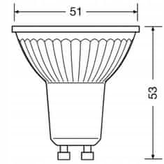 Osram 2x LED žárovka GU10 PAR16 4,3W = 50W 350lm 4000K Neutrální bílá 36°