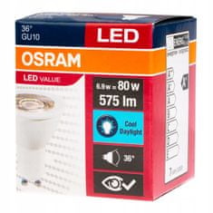 Basic 6x 6,9W 80W halogenová LED žárovka GU10 6500K OSRAM