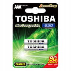Basic 2x dobíjecí baterie TOSHIBA AAA R3 950mAh