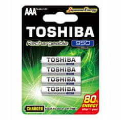 Basic 4x dobíjecí baterie TOSHIBA AAA R3 950mAh