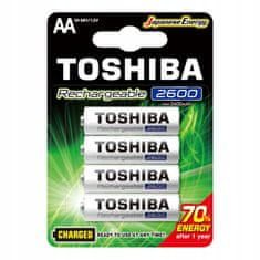 Basic 4x dobíjecí baterie TOSHIBA AA R6 2600mAh
