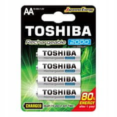 Basic 4x dobíjecí baterie TOSHIBA AA R6 2000mAh