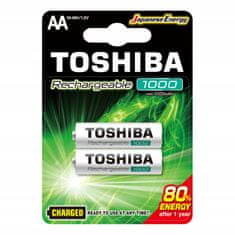 Basic 2x dobíjecí baterie TOSHIBA AA R6 1000mAh