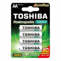 Basic 4x dobíjecí baterie TOSHIBA AA R6 1000mAh