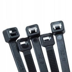 INNA Stahovací páska na kabely černá 3,6/250mm 100 kusů