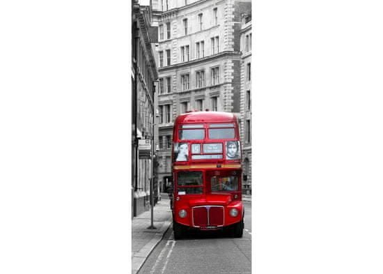 AG Design Autobus v Londýně, vliesová fototapeta 90x202 cm