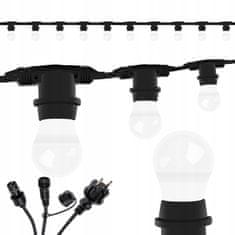 Kobi Zahradní girlanda 10x mléčná žárovka E27 LED teplá bílá 10m