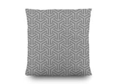 AG Design Geometrický orientální ornament na šedém pozadí, dekorativní polštář , 45 x 45 cm, CN 3628