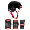 Helma Helmet & Padset 4-8 Yrs Black/Red (BLACK RED) velikost: S/M