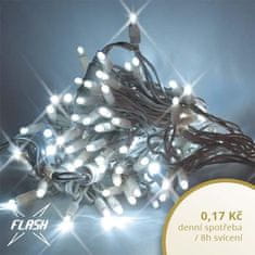 DecoLED DecoLED LED světelný řetěz - FLASH, 20m, ledově bílá, 120 diod