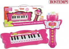 Bontempi  Mini klávesnice a mikrofon Karaoke 35 x 10 x 3,5 cm