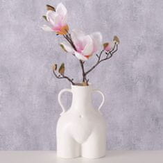 Boltze Dekorativní keramická váza bílá 22 cm Maryla