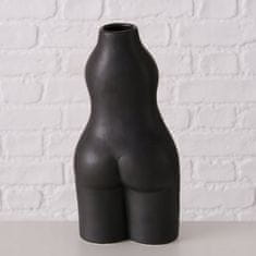 Boltze Keramická dekorativní váza černá 22 cm Auris