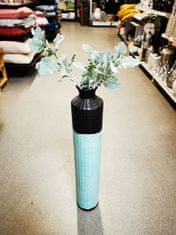 Ewax Dekorativní keramická váza modrá 69 cm
