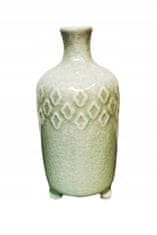 Kaemingk Zelená dekorativní kamenná váza 15 cm
